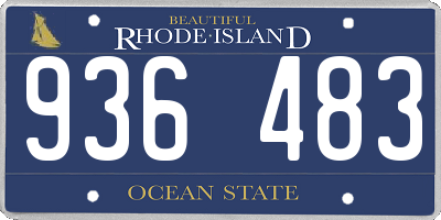 RI license plate 936483