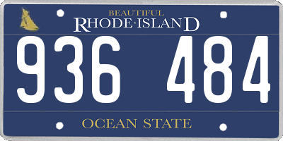 RI license plate 936484