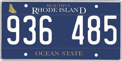 RI license plate 936485