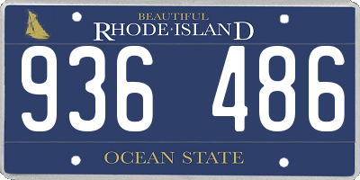 RI license plate 936486