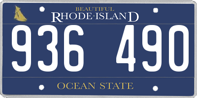 RI license plate 936490
