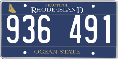 RI license plate 936491