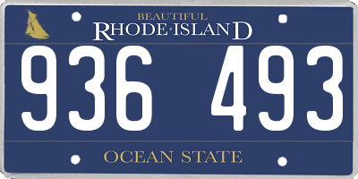 RI license plate 936493