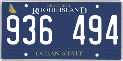 RI license plate 936494