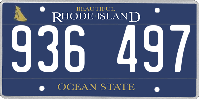 RI license plate 936497