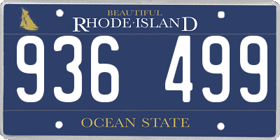 RI license plate 936499