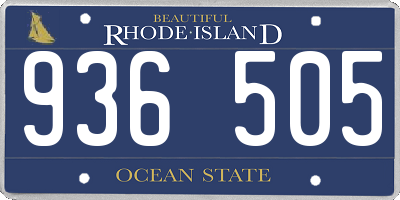 RI license plate 936505