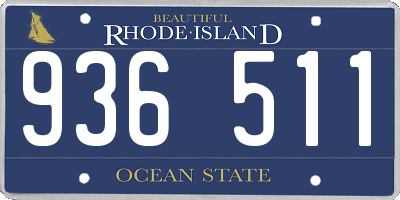 RI license plate 936511