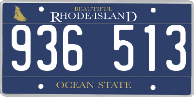 RI license plate 936513