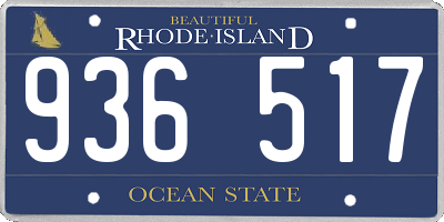 RI license plate 936517