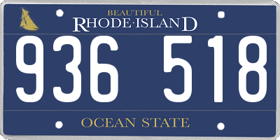 RI license plate 936518