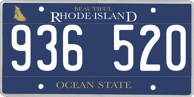 RI license plate 936520