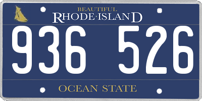 RI license plate 936526