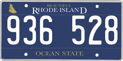 RI license plate 936528