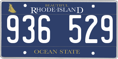 RI license plate 936529
