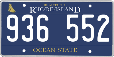 RI license plate 936552