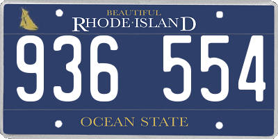 RI license plate 936554