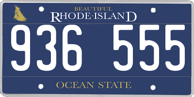 RI license plate 936555