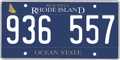 RI license plate 936557