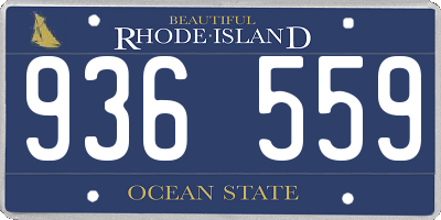 RI license plate 936559