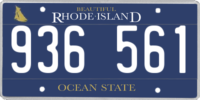 RI license plate 936561