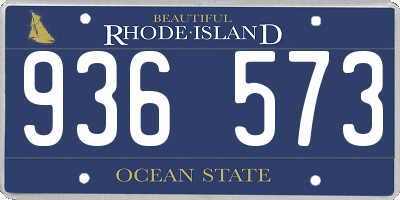 RI license plate 936573