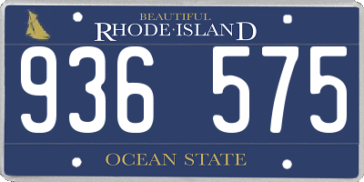 RI license plate 936575