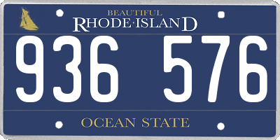 RI license plate 936576