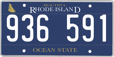 RI license plate 936591