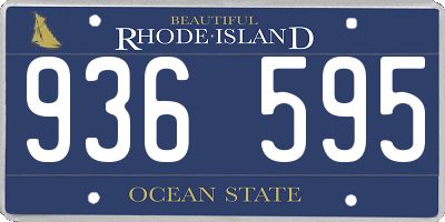 RI license plate 936595