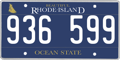 RI license plate 936599