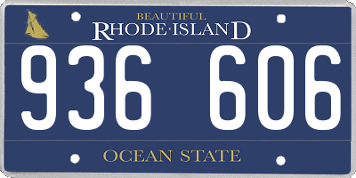 RI license plate 936606