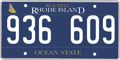RI license plate 936609