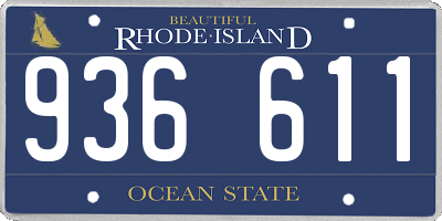 RI license plate 936611