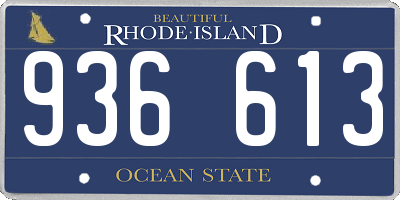 RI license plate 936613