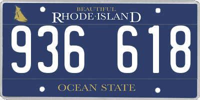 RI license plate 936618