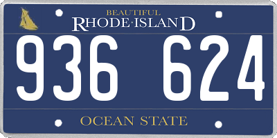 RI license plate 936624