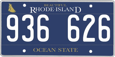 RI license plate 936626
