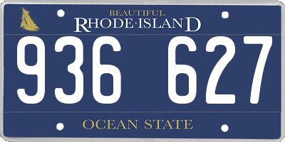 RI license plate 936627