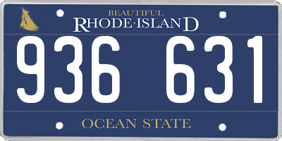 RI license plate 936631