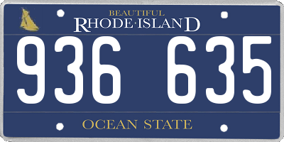 RI license plate 936635
