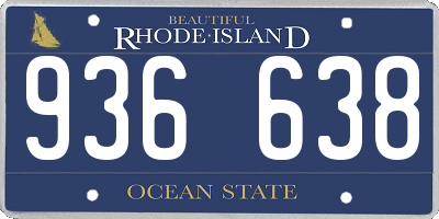 RI license plate 936638
