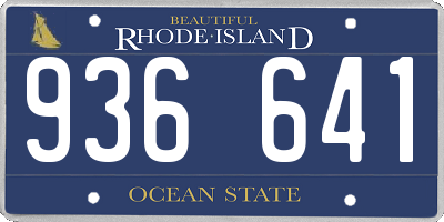 RI license plate 936641