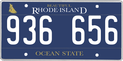 RI license plate 936656