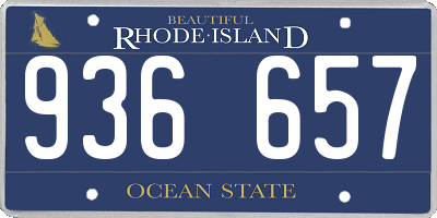 RI license plate 936657