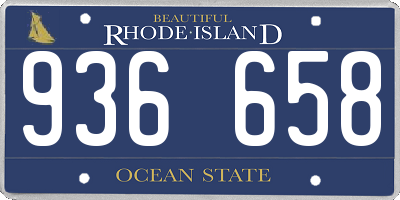 RI license plate 936658