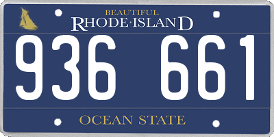 RI license plate 936661