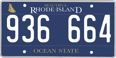 RI license plate 936664