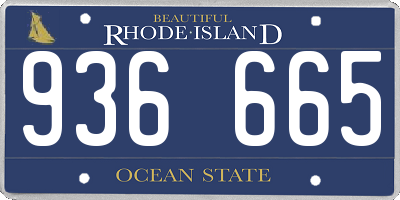 RI license plate 936665