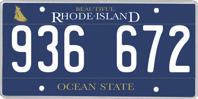 RI license plate 936672